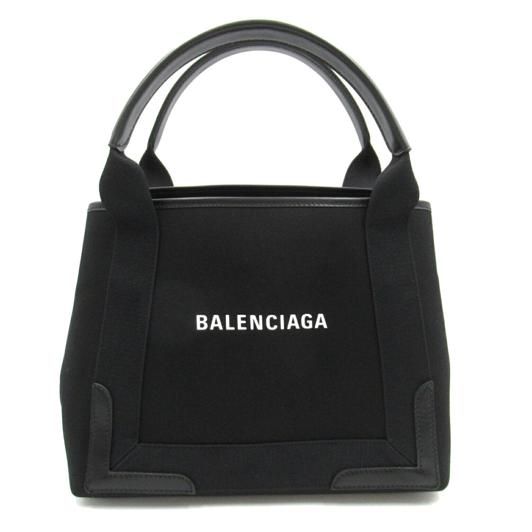 Top Quality Balenciaga Navy Small Cabas Canvas Tote Bag
