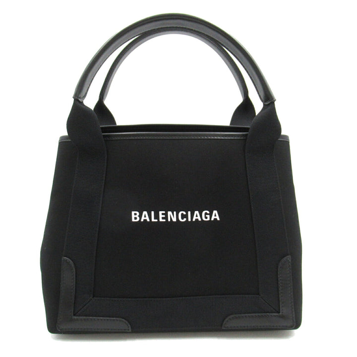 Top Quality Balenciaga Navy Small Cabas Canvas Tote Bag