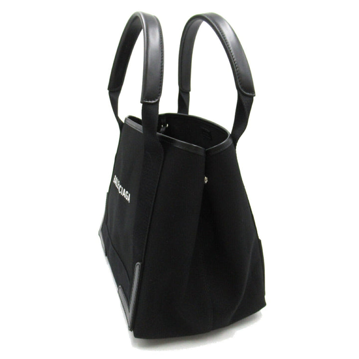 Top Quality Balenciaga Navy Small Cabas Canvas Tote Bag