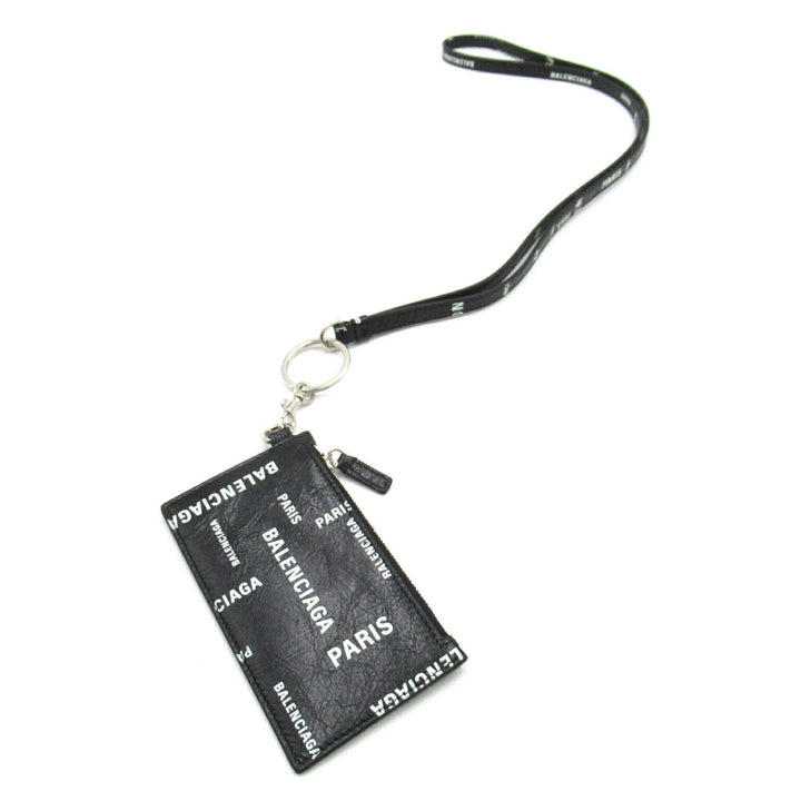 Top Quality Balenciaga Leather Strap Keyring Card Case