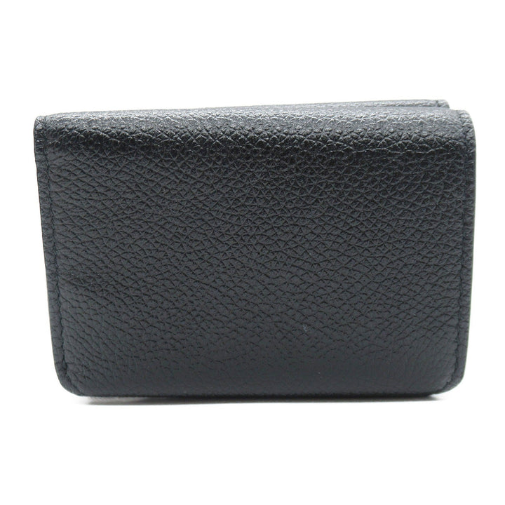 Top Quality Balenciaga Leather Trifold Wallet Black