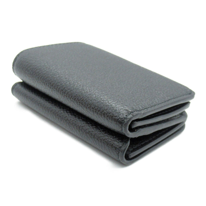 Top Quality Balenciaga Leather Trifold Wallet Black