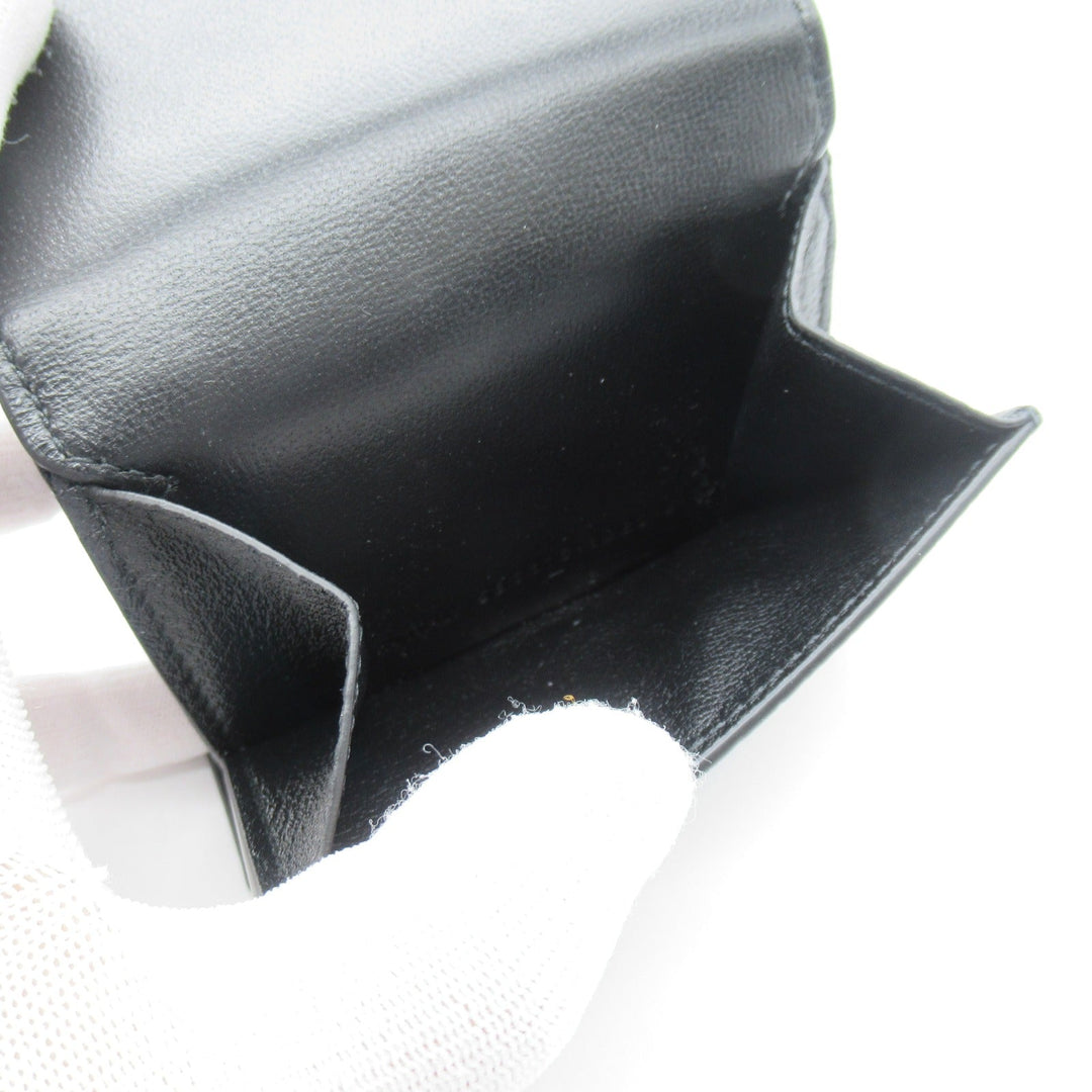 Top Quality Balenciaga Leather Trifold Wallet Black