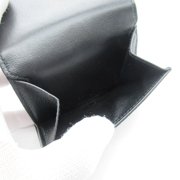 Top Quality Balenciaga Leather Trifold Wallet Black