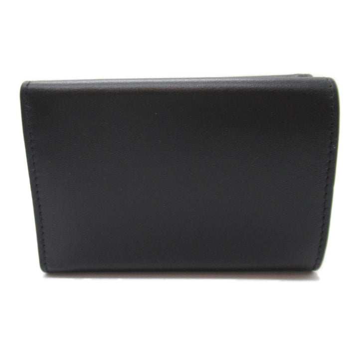 Top Quality Balenciaga Leather Trifold Wallet Black