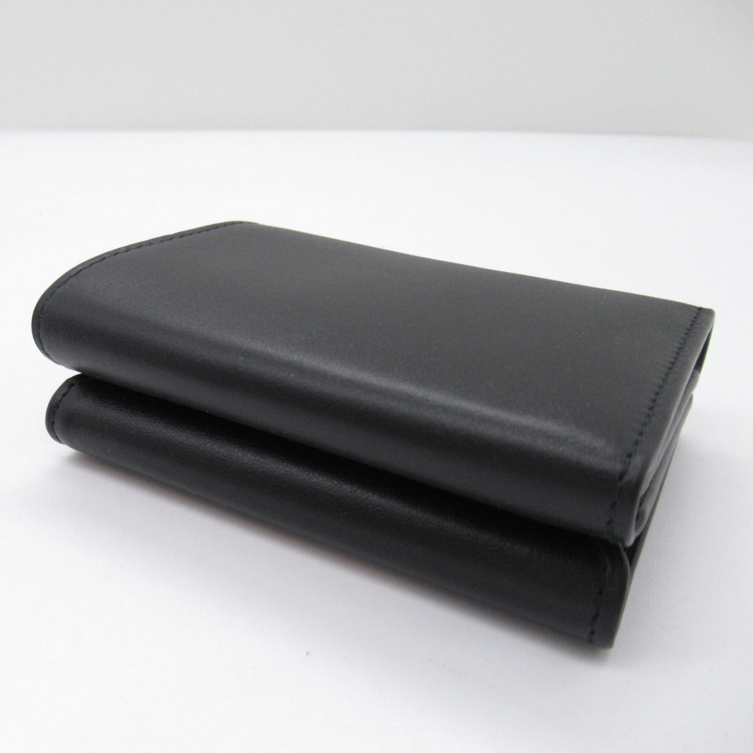 Top Quality Balenciaga Leather Trifold Wallet Black