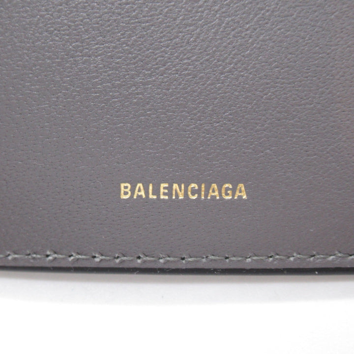 Top Quality Balenciaga Leather Trifold Wallet Black