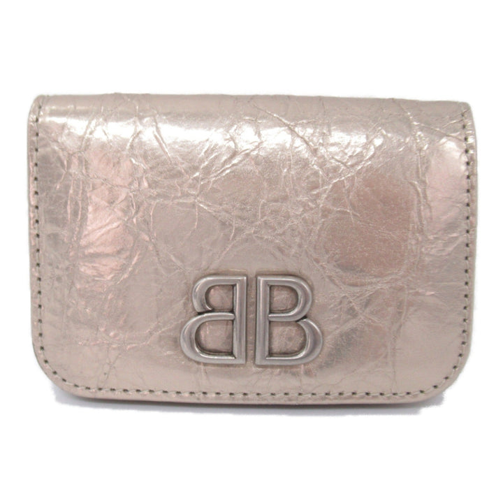 Top Quality Balenciaga Lambskin Trifold Wallet Beige