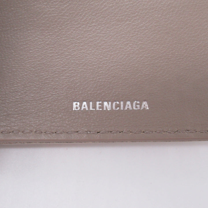 Top Quality Balenciaga Lambskin Trifold Wallet Beige
