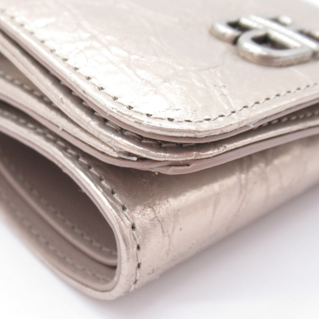 Top Quality Balenciaga Lambskin Trifold Wallet Beige