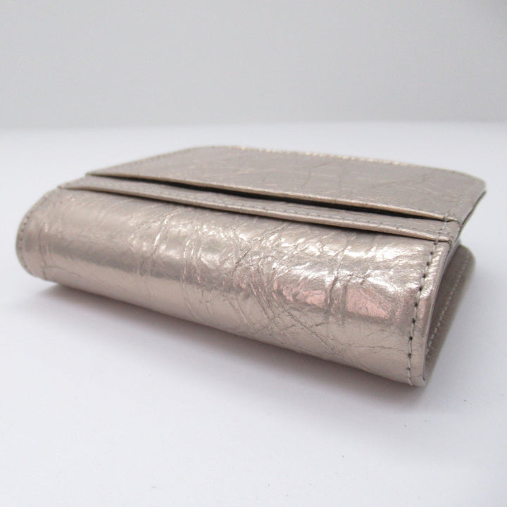 Top Quality Balenciaga Lambskin Bifold Wallet Beige