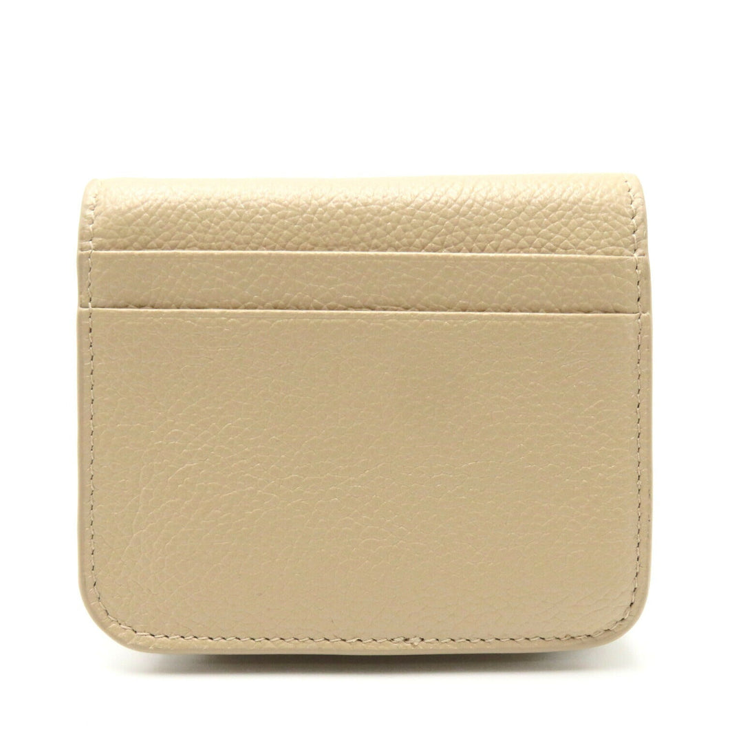 Top Quality Balenciaga Leather Bifold Wallet Beige