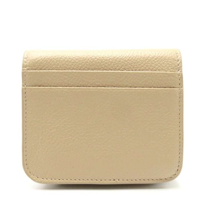 Top Quality Balenciaga Leather Bifold Wallet Beige