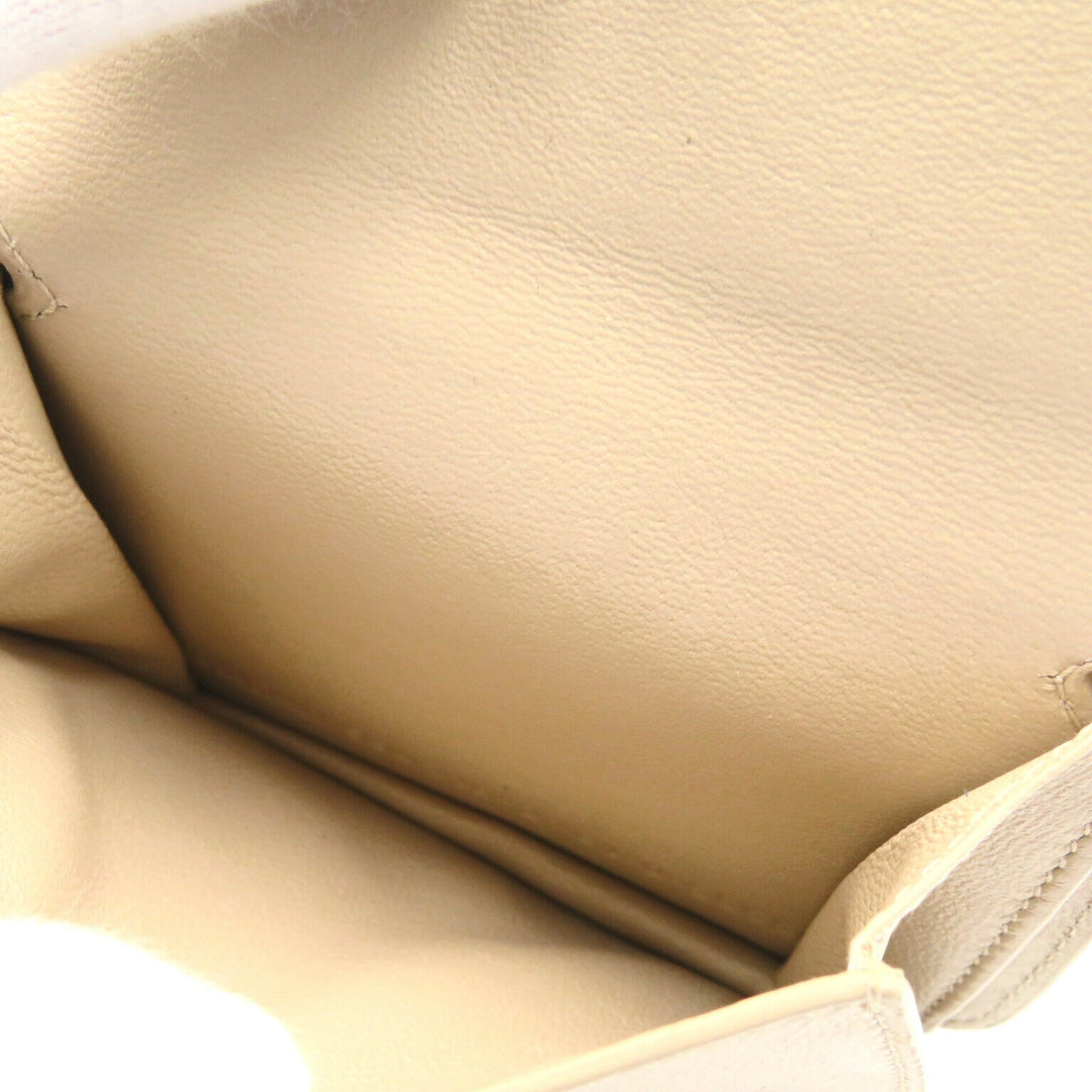 Top Quality Balenciaga Leather Bifold Wallet Beige