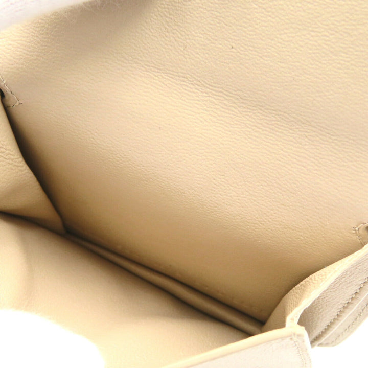 Top Quality Balenciaga Leather Bifold Wallet Beige