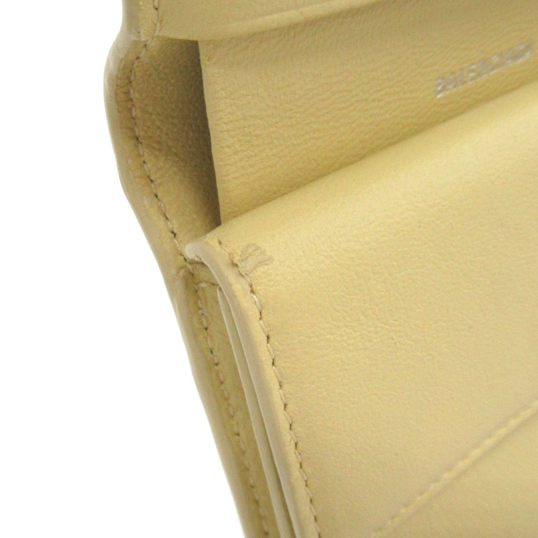 Top Quality Balenciaga Leather Bifold Wallet Yellow