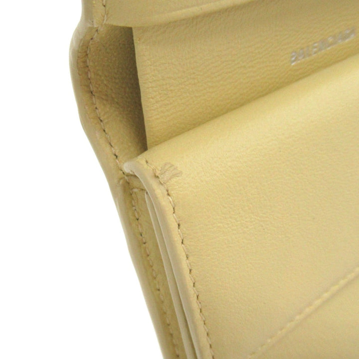 Top Quality Balenciaga Leather Bifold Wallet Yellow