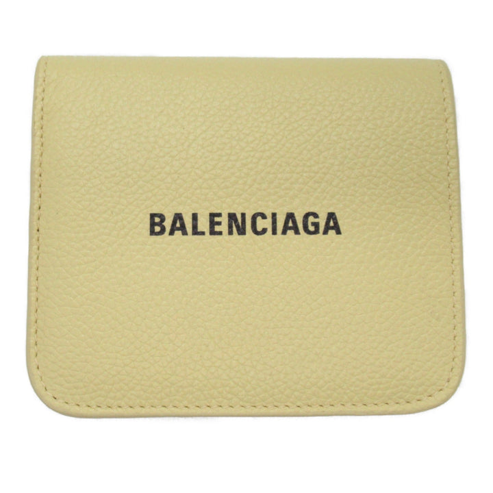 Top Quality Balenciaga Leather Bifold Wallet Yellow