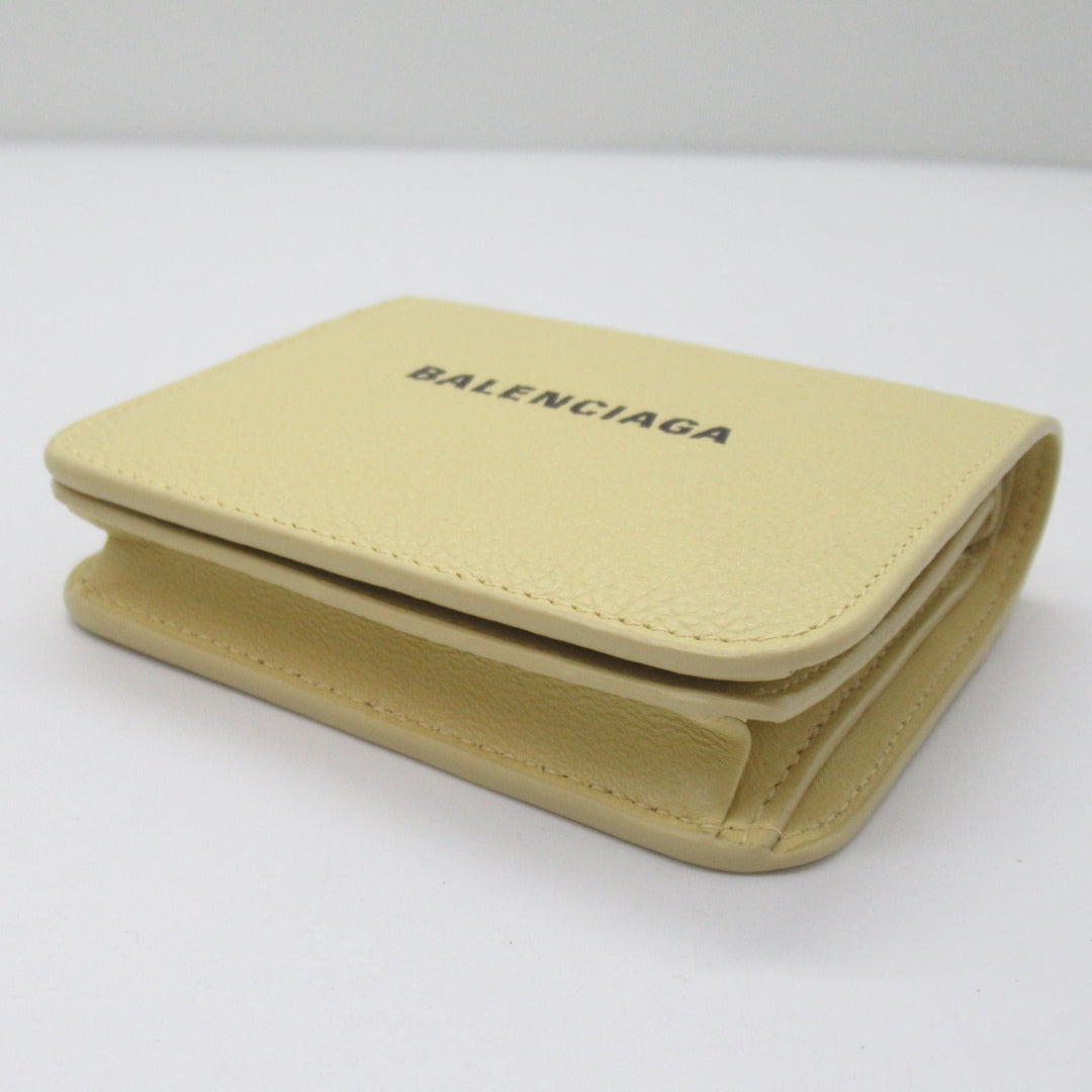 Top Quality Balenciaga Leather Bifold Wallet Yellow