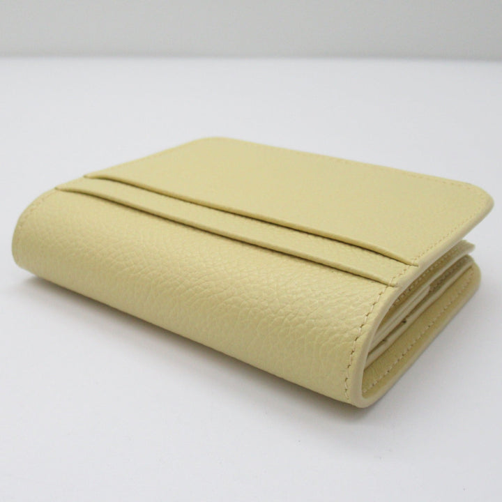 Top Quality Balenciaga Leather Bifold Wallet Yellow