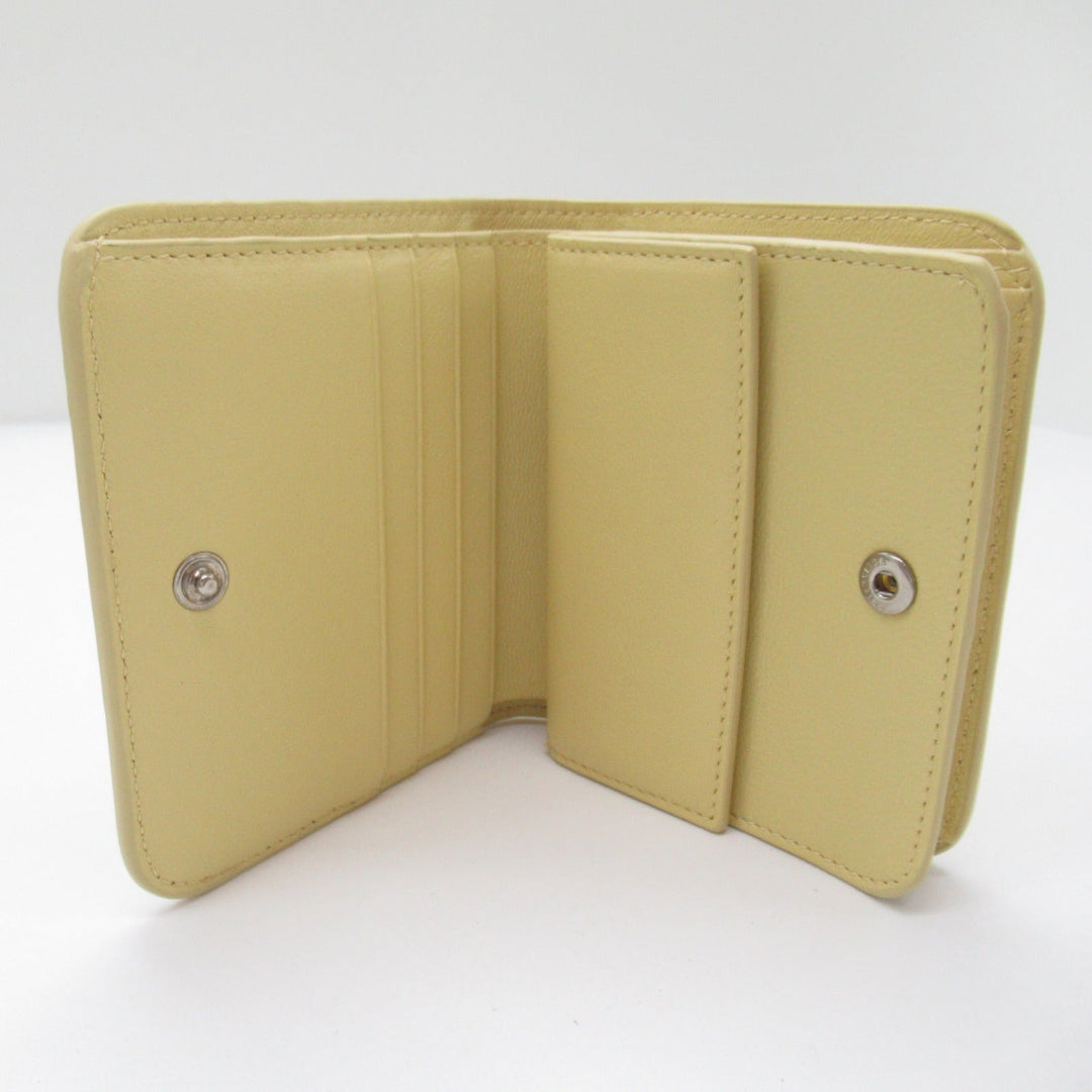 Top Quality Balenciaga Leather Bifold Wallet Yellow
