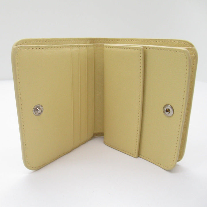 Top Quality Balenciaga Leather Bifold Wallet Yellow
