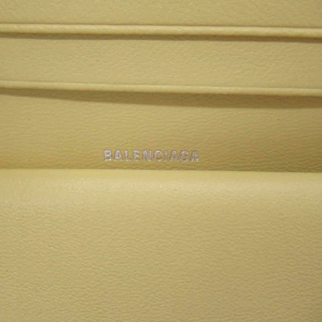 Top Quality Balenciaga Leather Bifold Wallet Yellow