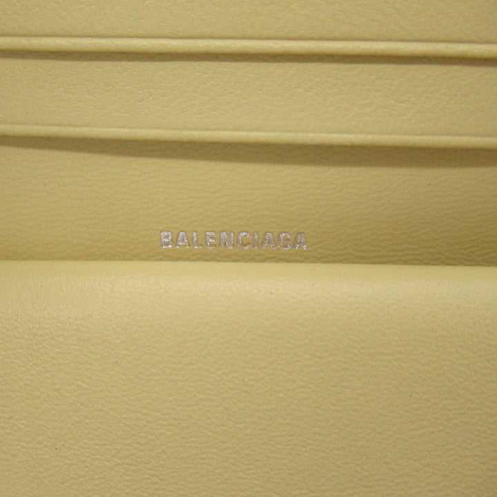Top Quality Balenciaga Leather Bifold Wallet Yellow