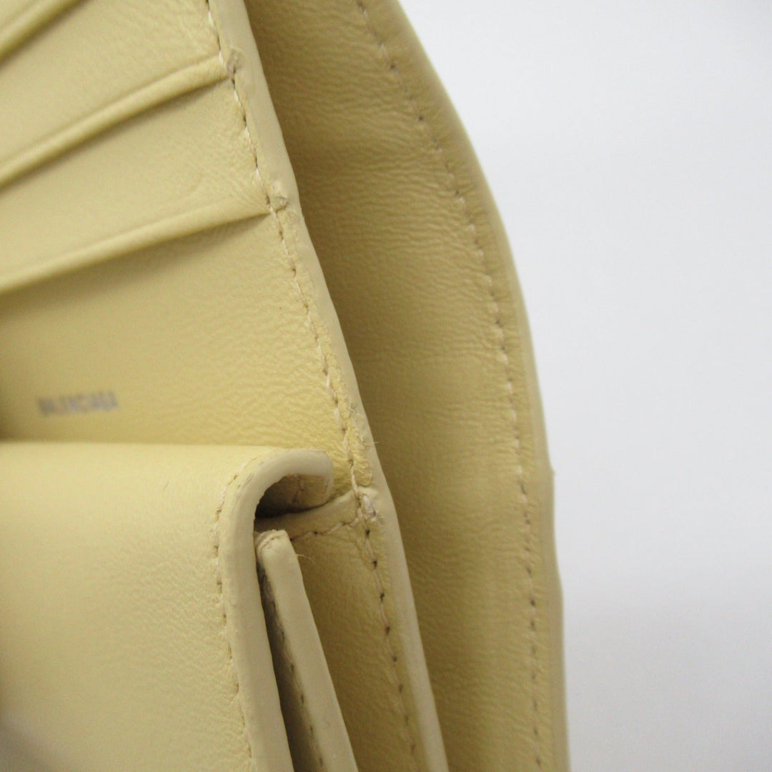 Top Quality Balenciaga Leather Bifold Wallet Yellow