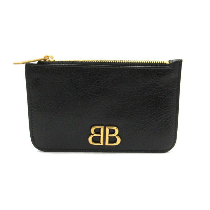 Top Quality Balenciaga Leather Coin Case Black