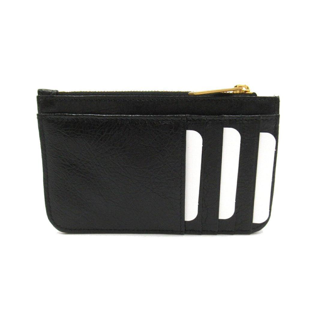 Top Quality Balenciaga Leather Coin Case Black
