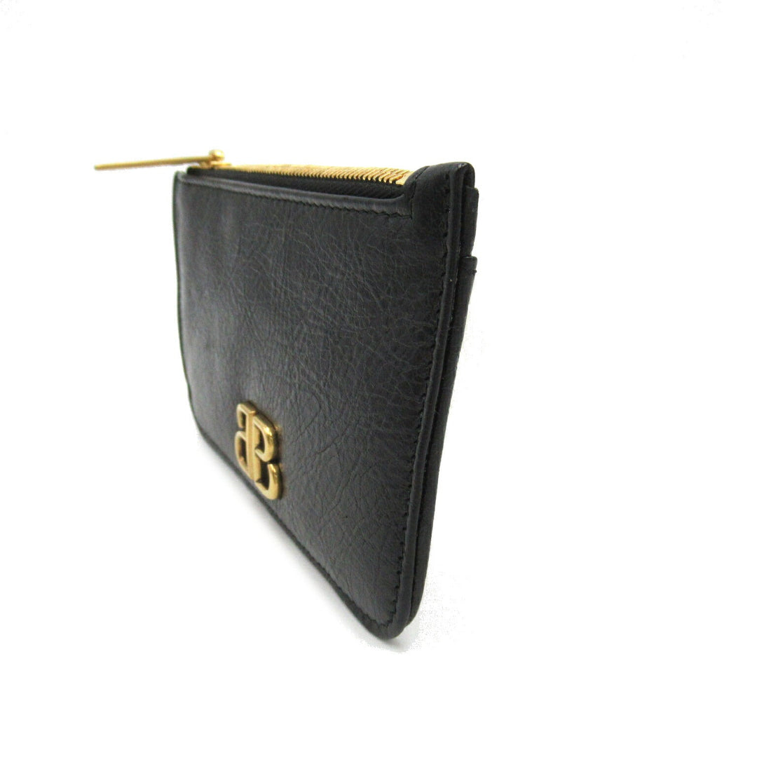 Top Quality Balenciaga Leather Coin Case Black