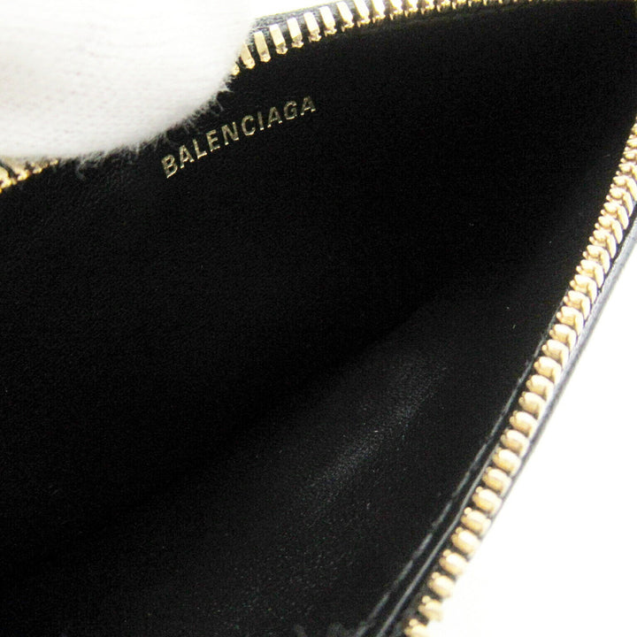Top Quality Balenciaga Leather Coin Case Black