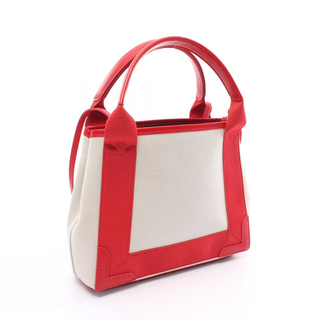 Top Quality Balenciaga Canvas Leather Navy Cabas XS Handbag