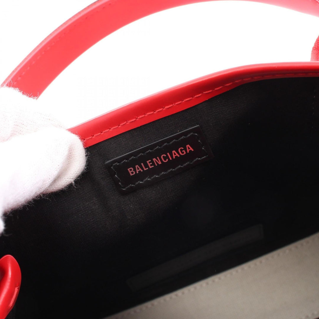 Top Quality Balenciaga Canvas Leather Navy Cabas XS Handbag
