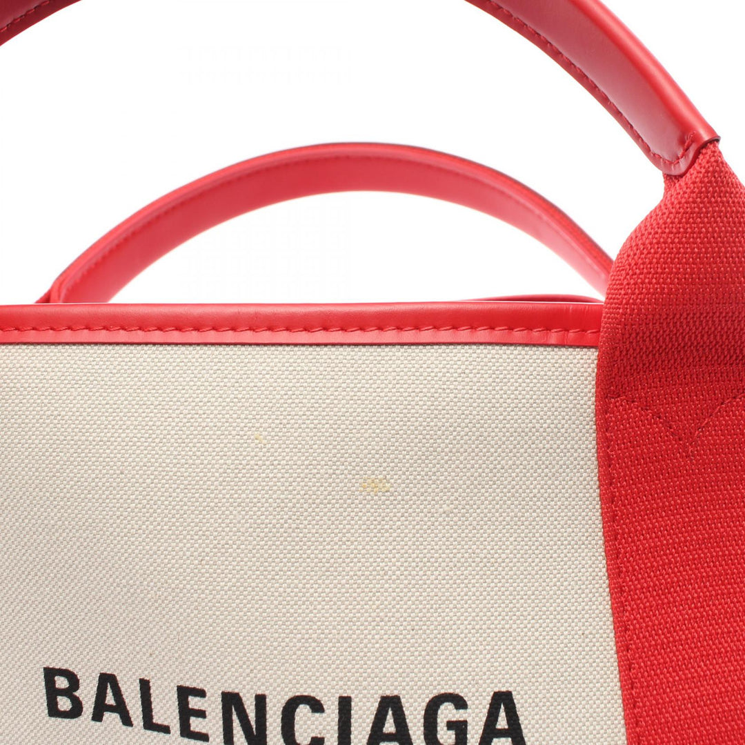 Top Quality Balenciaga Canvas Leather Navy Cabas XS Handbag