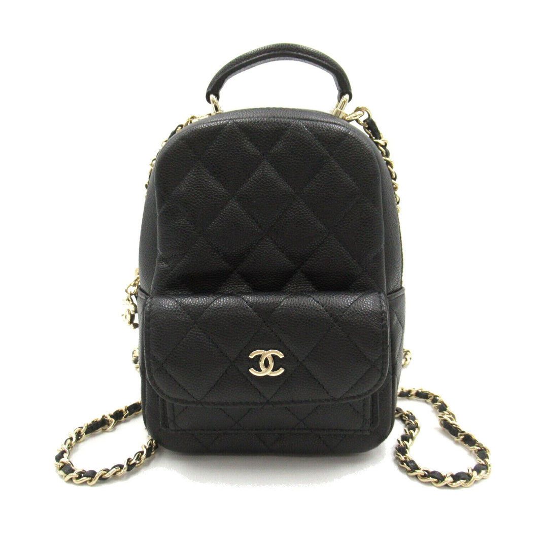 Top Quality Chanel Caviar Skin Matelasse Backpack Black