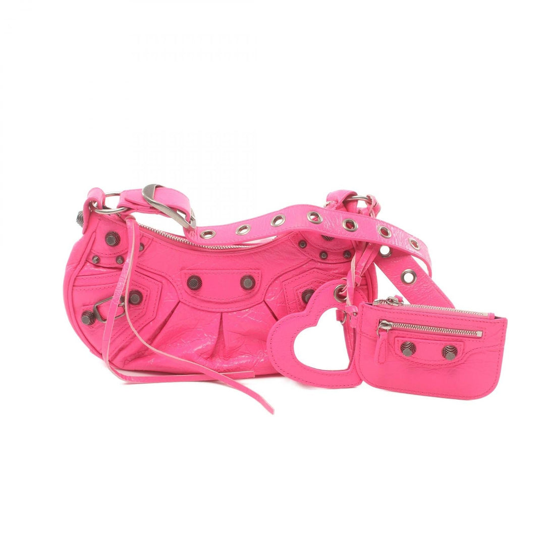 Top Quality Balenciaga Leather Shoulder Bag Pink