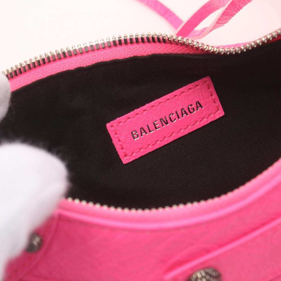 Top Quality Balenciaga Leather Shoulder Bag Pink