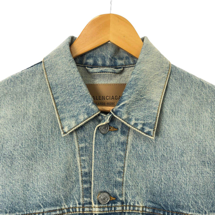 Top Quality Balenciaga Denim Jacket Cotton Blue