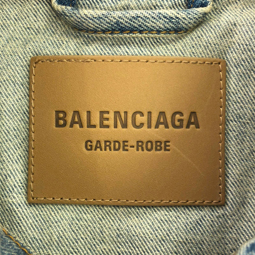 Top Quality Balenciaga Denim Jacket Cotton Blue