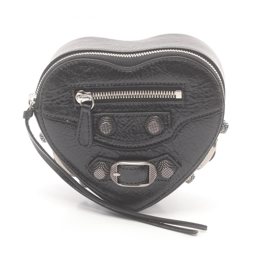Top Quality Balenciaga Leather Pouch Black