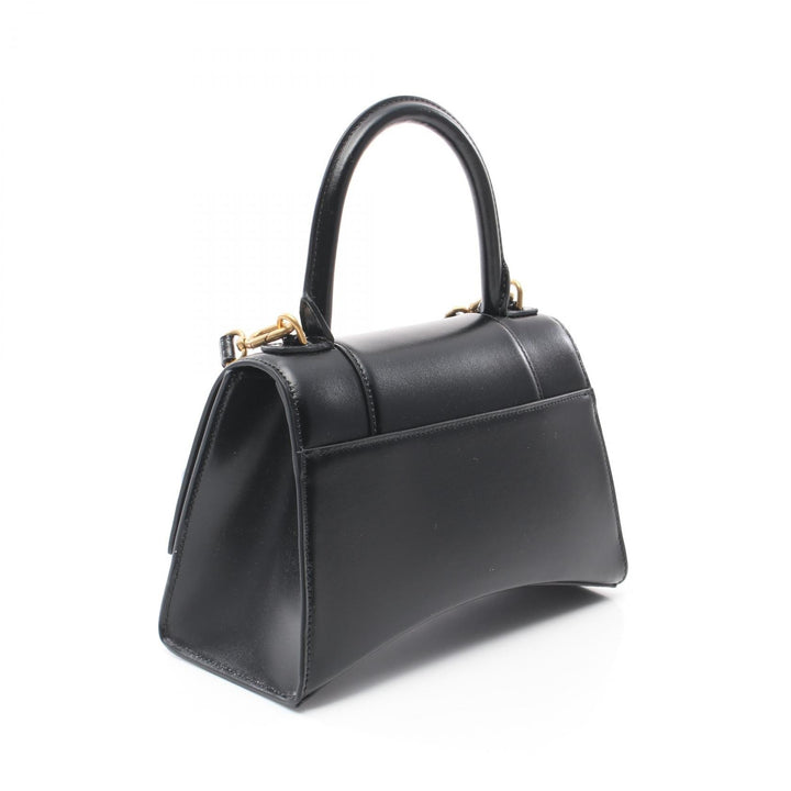 Top Quality Balenciaga Hourglass Small Leather Handbag Black