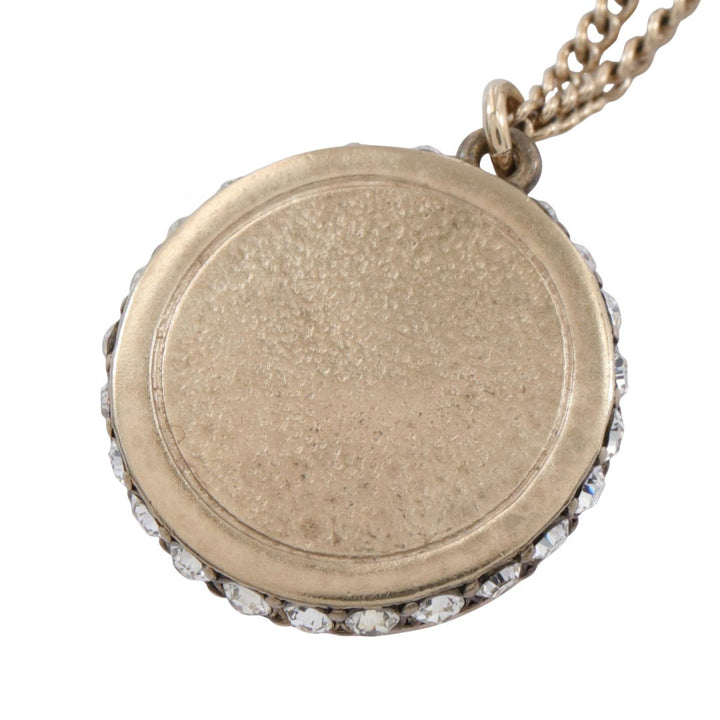 Top Quality Chanel Coco Mark Necklace Gold Resin Rhinestone