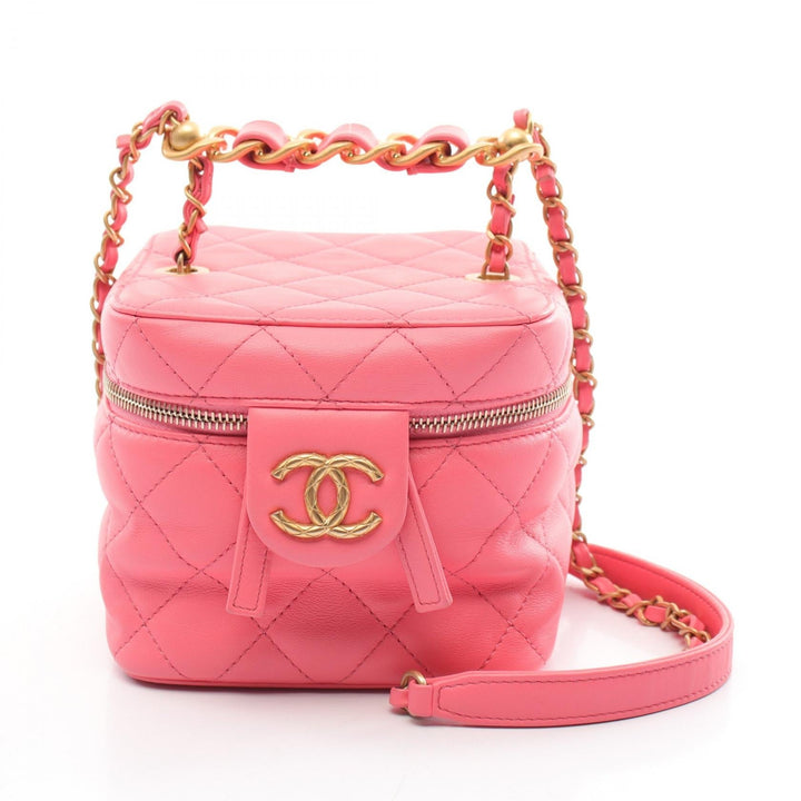 Top Quality Chanel Matelasse Lambskin Shoulder Bag Pink