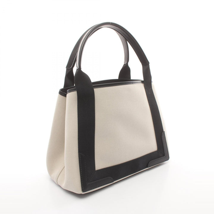 Top Quality Balenciaga Navy Cabas S Canvas Leather Tote