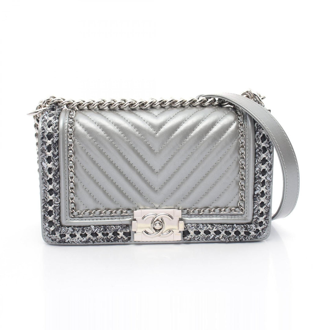 Top Quality Chanel Boy Matelasse Shoulder Bag Leather Fabric