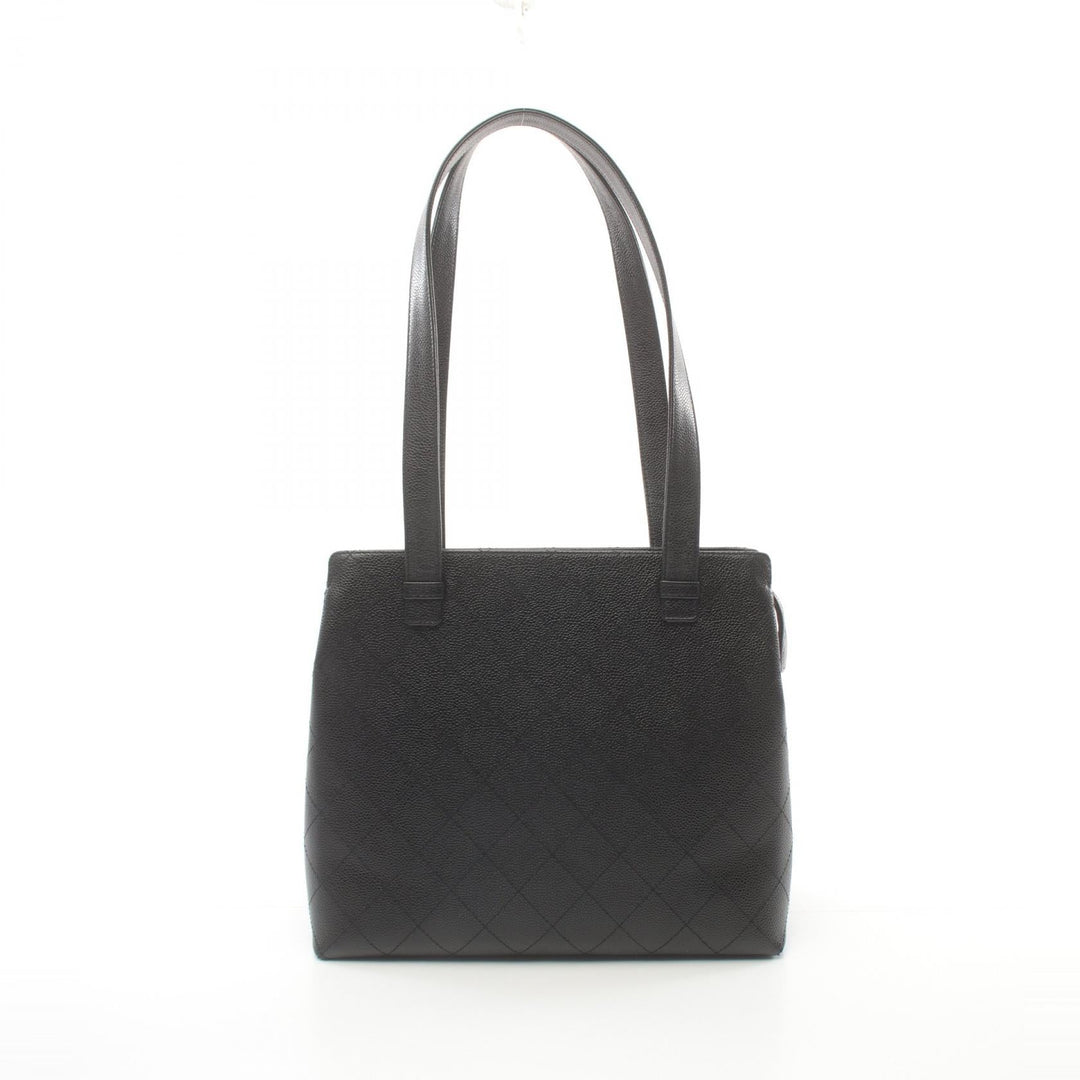 Top Quality Chanel Caviar Skin Matelasse Tote Bag Black