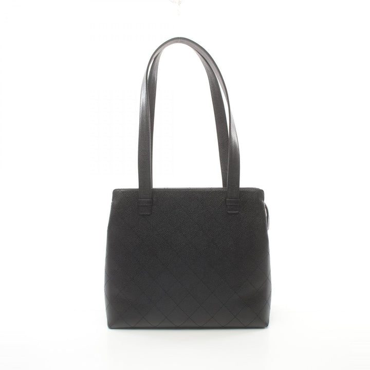 Top Quality Chanel Caviar Skin Matelasse Tote Bag Black