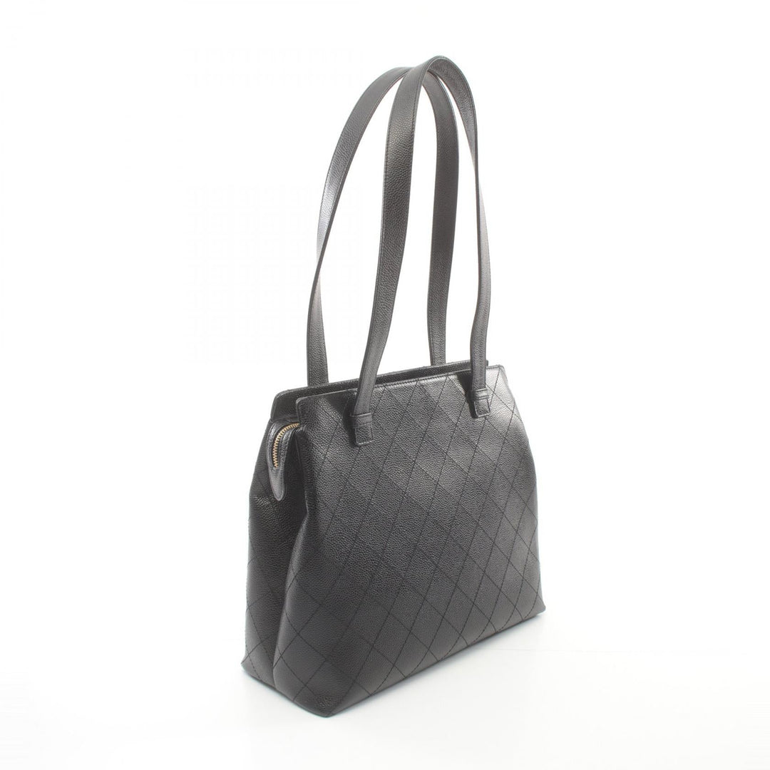 Top Quality Chanel Caviar Skin Matelasse Tote Bag Black